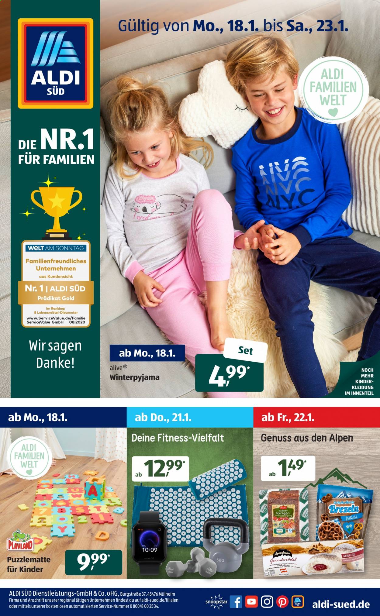 ALDI SÜD Prospekte  - 18.01.2021 - 23.01.2021. Seite 1