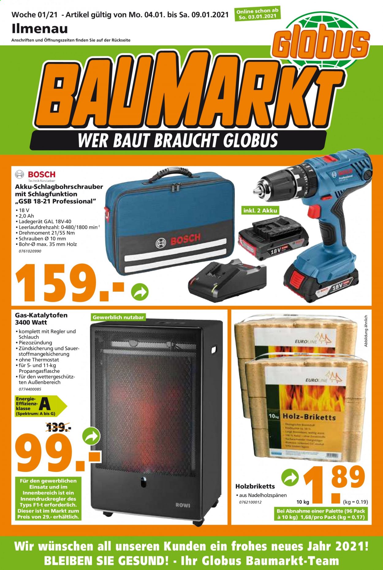 Globus Baumarkt Prospekte  - 4.01.2021 - 9.01.2021. Seite 1