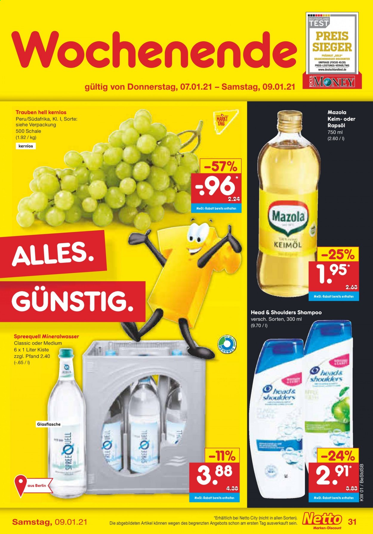 Netto Marken-Discount Prospekte  - 4.01.2021 - 9.01.2021. Seite 31