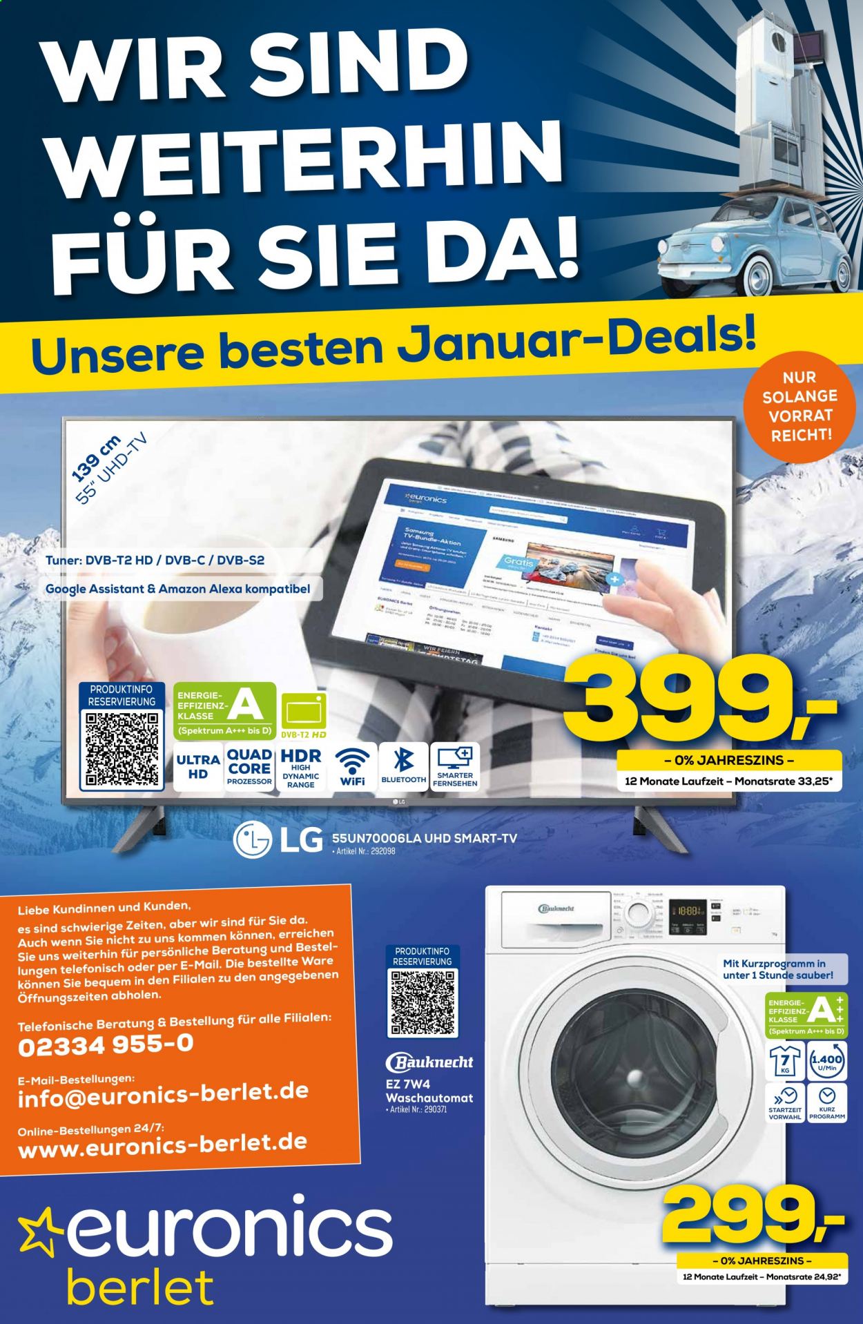 Euronics Prospekte  - 7.01.2021 - 13.01.2021. Seite 1