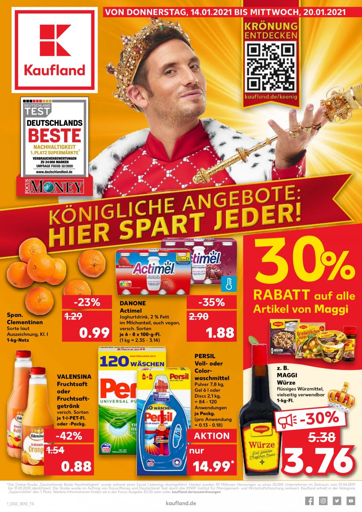 Kaufland Prospekte  - 14.01.2021 - 20.01.2021. Seite 1