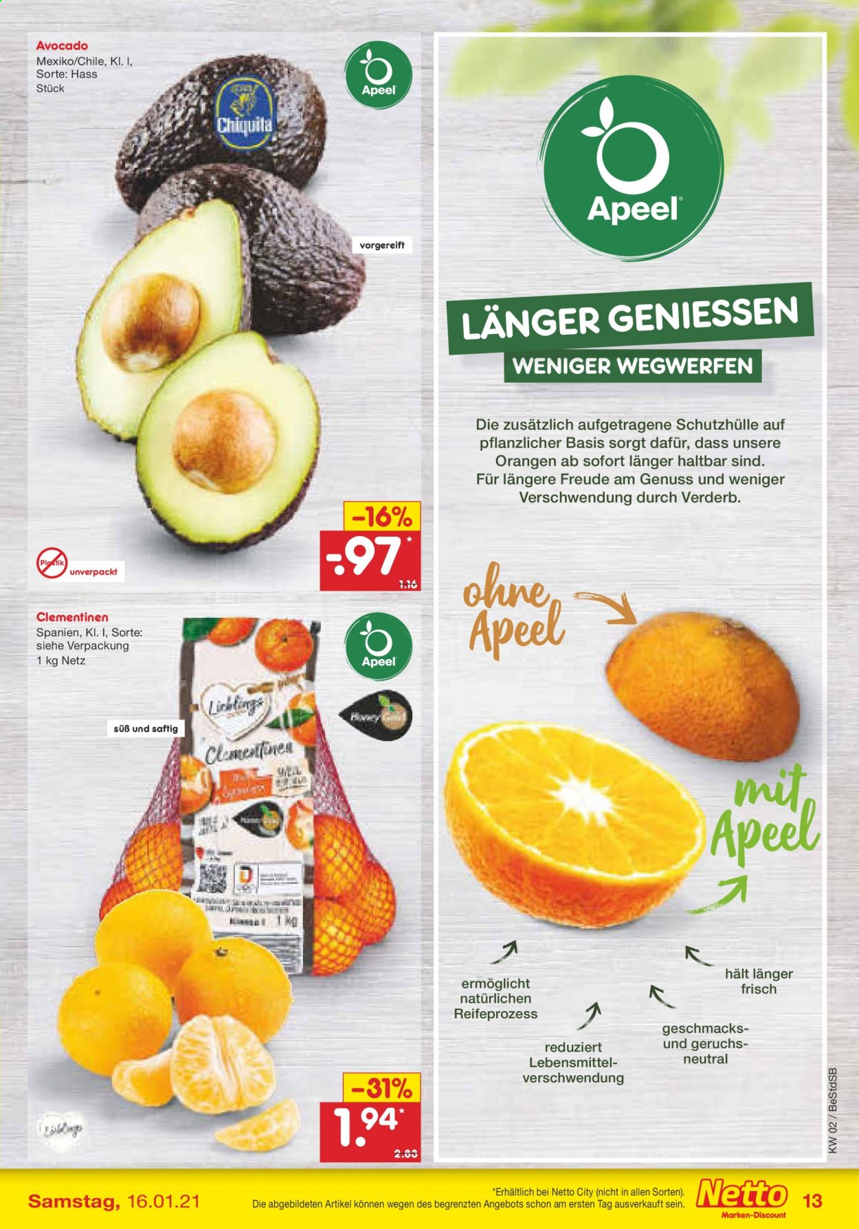 Netto Marken-Discount Prospekte  - 11.01.2021 - 16.01.2021. Seite 13