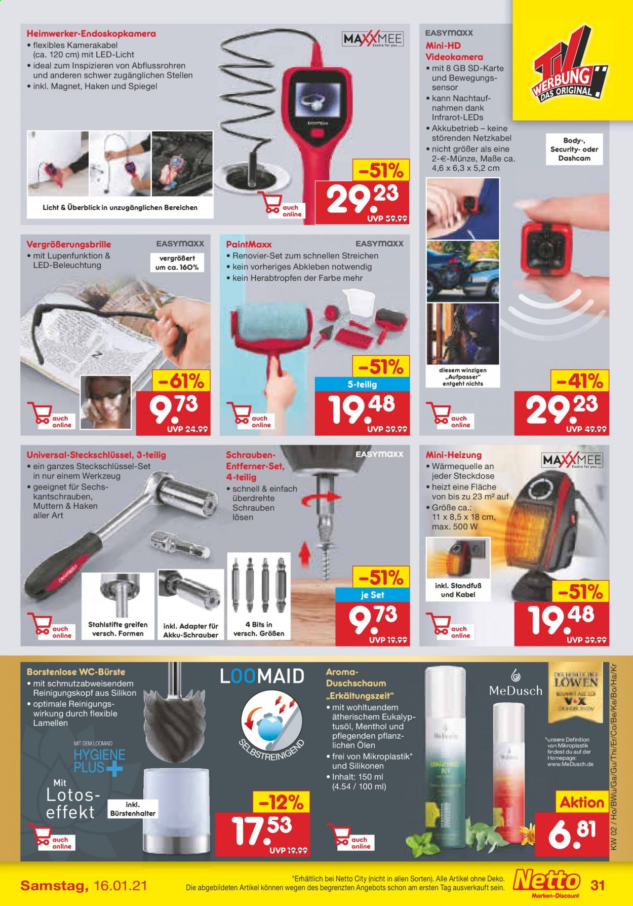 Netto Marken-Discount Prospekte  - 11.01.2021 - 16.01.2021. Seite 31