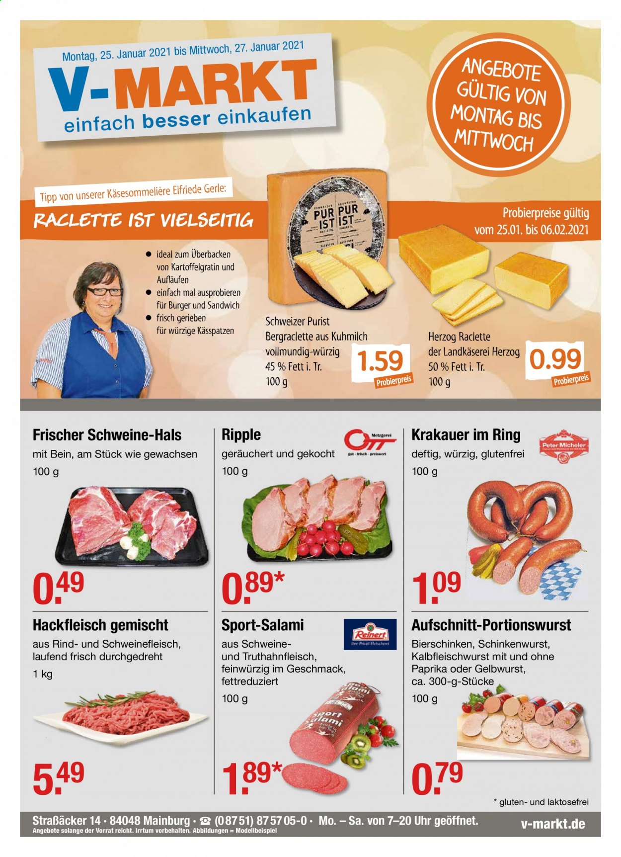 V-Markt Prospekte  - 25.01.2021 - 27.01.2021. Seite 1