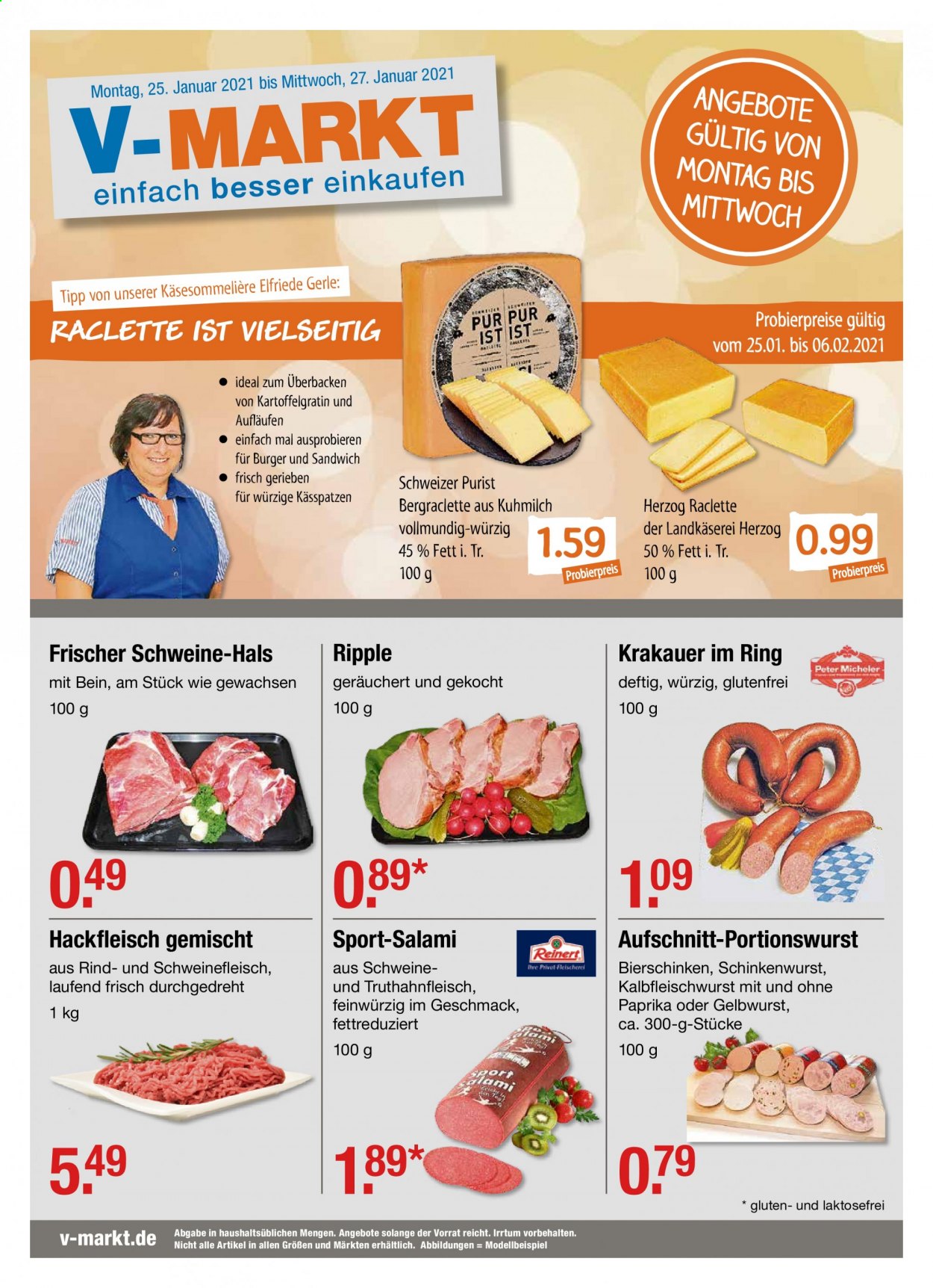 V-Markt Prospekte  - 25.01.2021 - 27.01.2021. Seite 1
