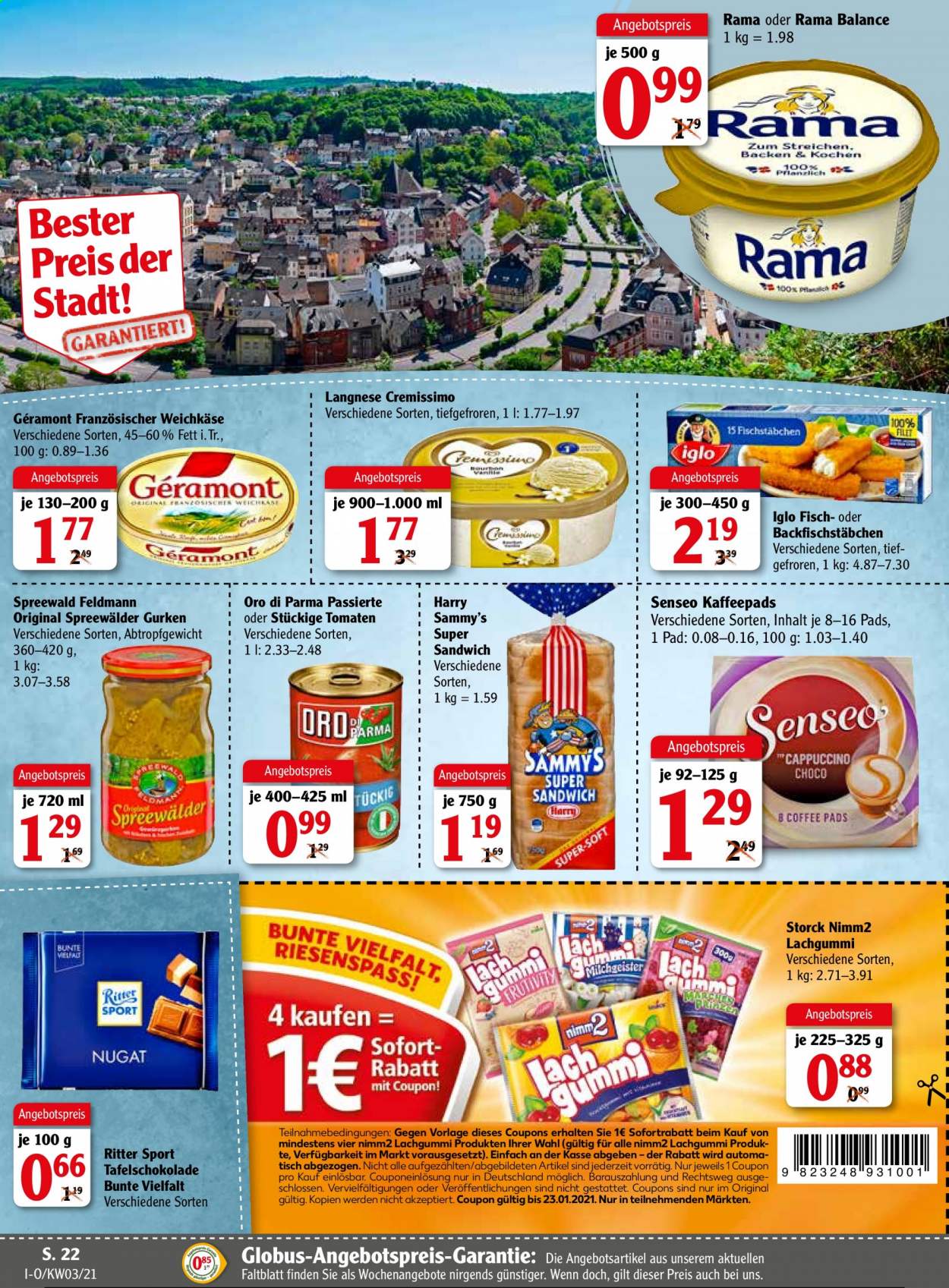 Globus Prospekte  - 18.01.2021 - 23.01.2021. Seite 22