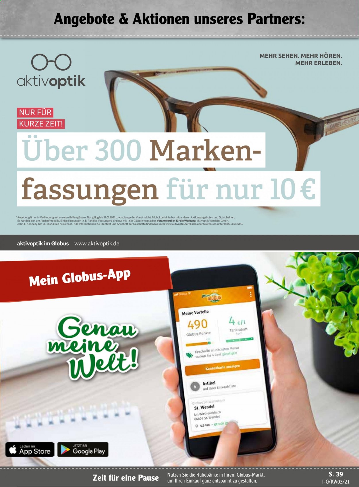 Globus Prospekte  - 18.01.2021 - 23.01.2021. Seite 39