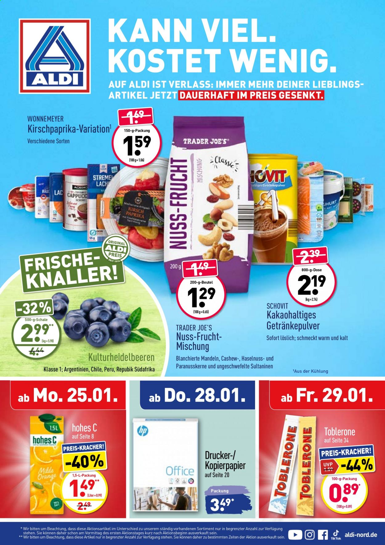 ALDI Nord Prospekte  - 25.01.2021 - 30.01.2021. Seite 1