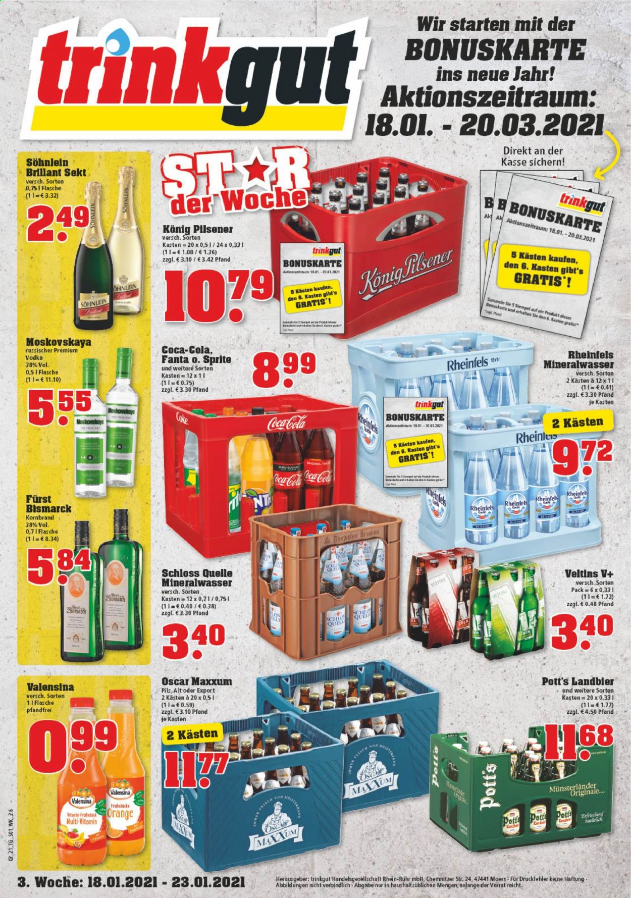 trinkgut Prospekte  - 18.01.2021 - 23.01.2021. Seite 1