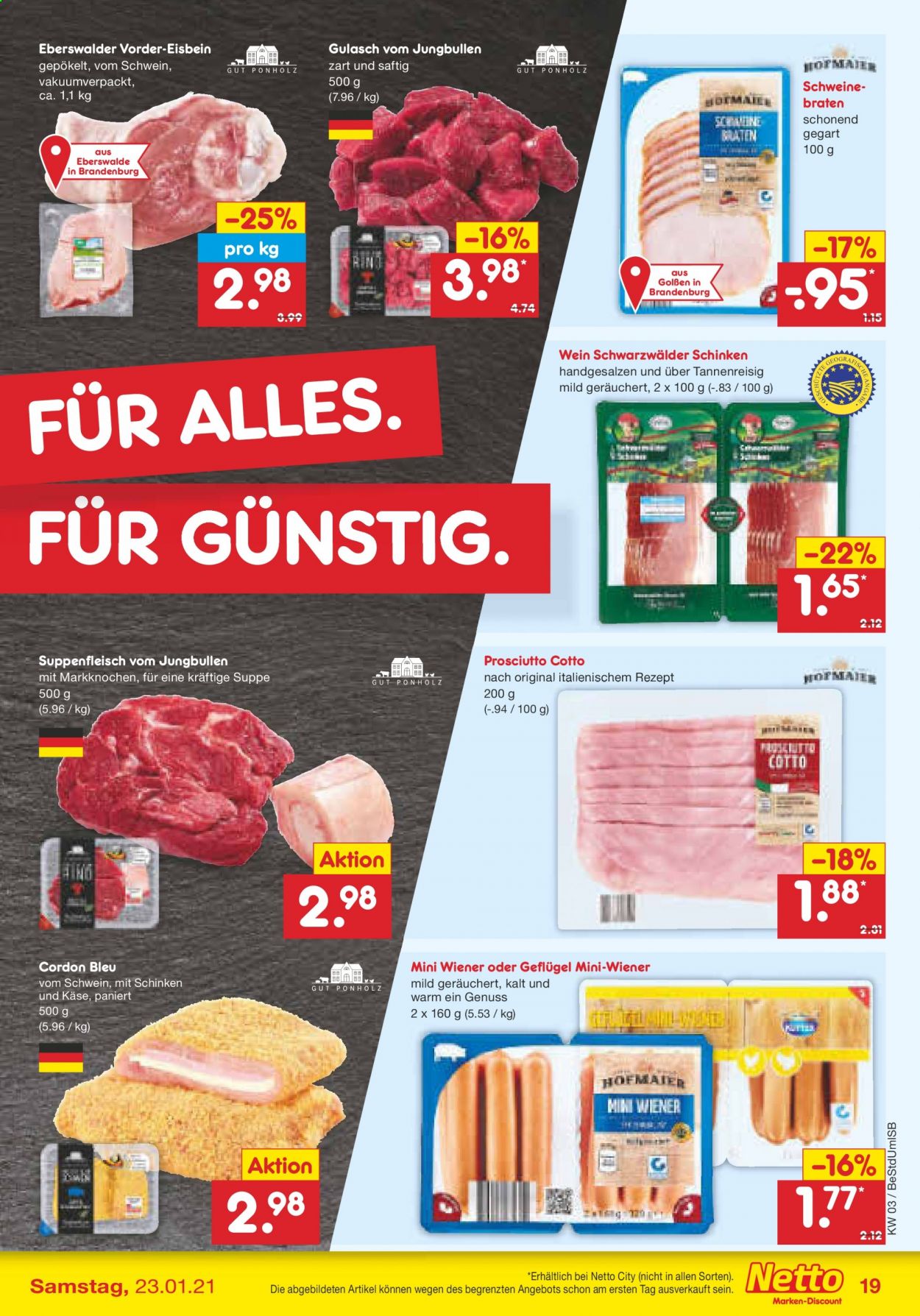 Netto Marken-Discount Prospekte  - 18.01.2021 - 23.01.2021. Seite 19