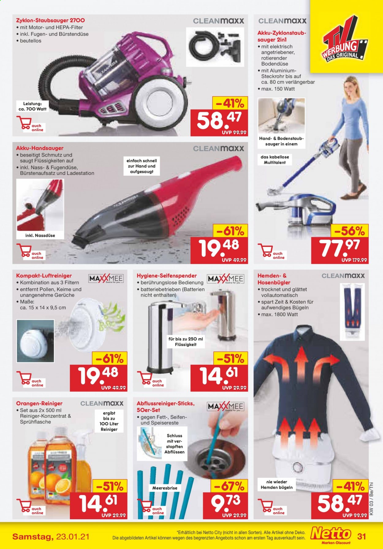 Netto Marken-Discount Prospekte  - 18.01.2021 - 23.01.2021. Seite 31