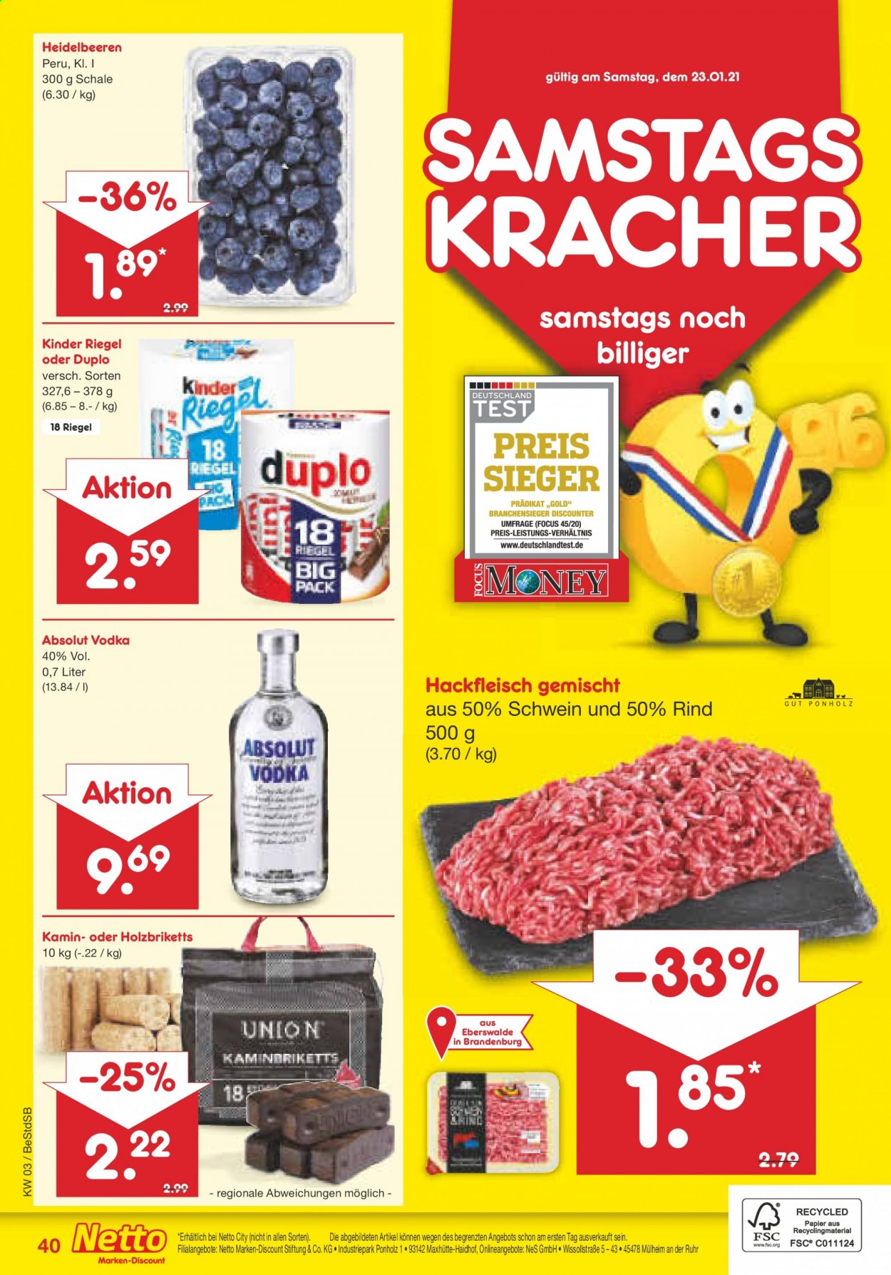 Netto Marken-Discount Prospekte  - 18.01.2021 - 23.01.2021. Seite 40
