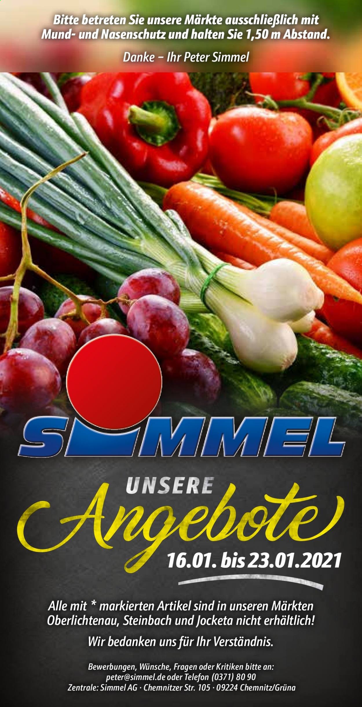 Edeka Prospekte  - 16.01.2021 - 23.01.2021. Seite 1