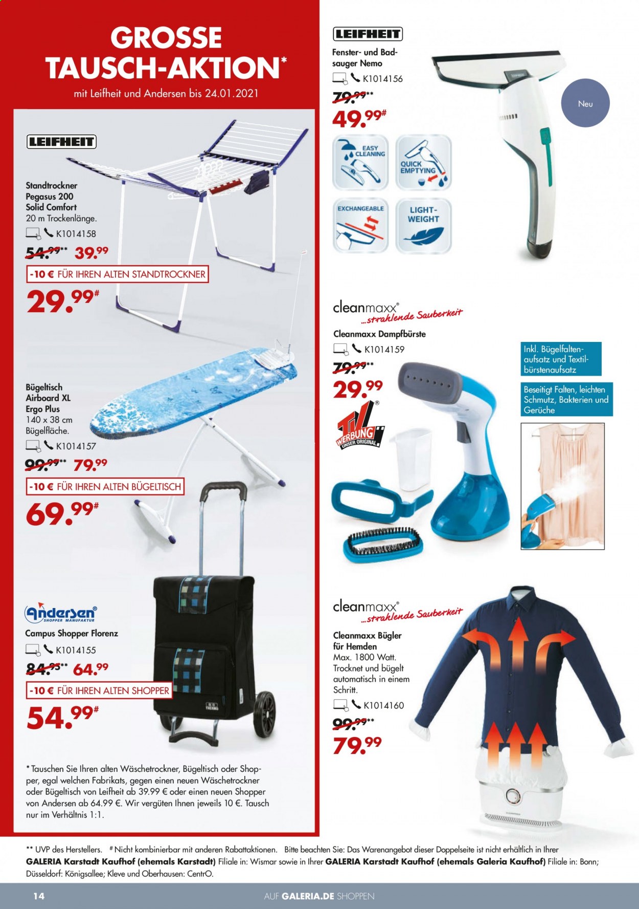 GALERIA Karstadt Kaufhof Prospekte  - 20.01.2021 - 26.01.2021. Seite 14
