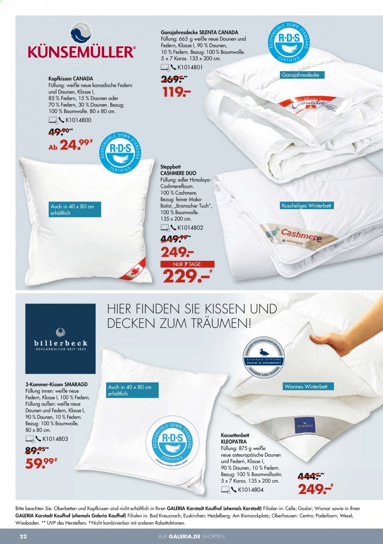 GALERIA Karstadt Kaufhof Prospekte  - 20.01.2021 - 26.01.2021. Seite 22