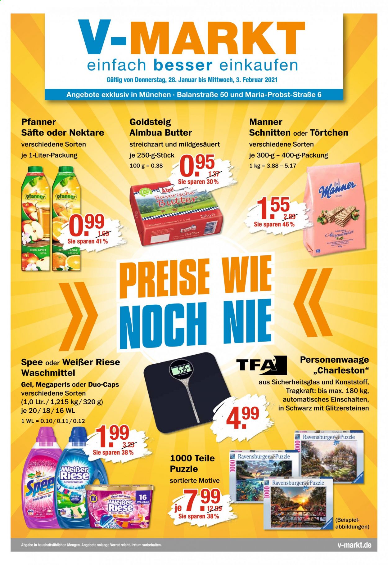 V-Markt Prospekte  - 28.01.2021 - 3.02.2021. Seite 1