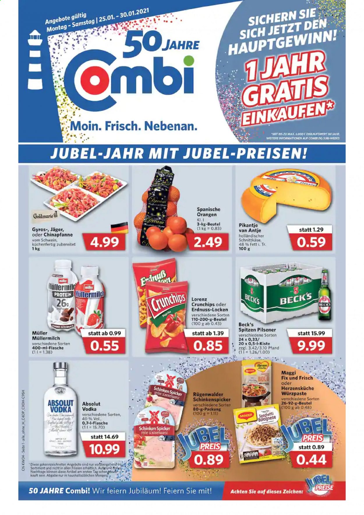 Combi Prospekte  - 25.01.2021 - 30.01.2021. Seite 1