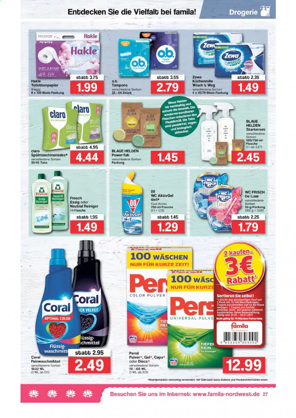 famila Prospekte  - 25.01.2021 - 30.01.2021. Seite 27