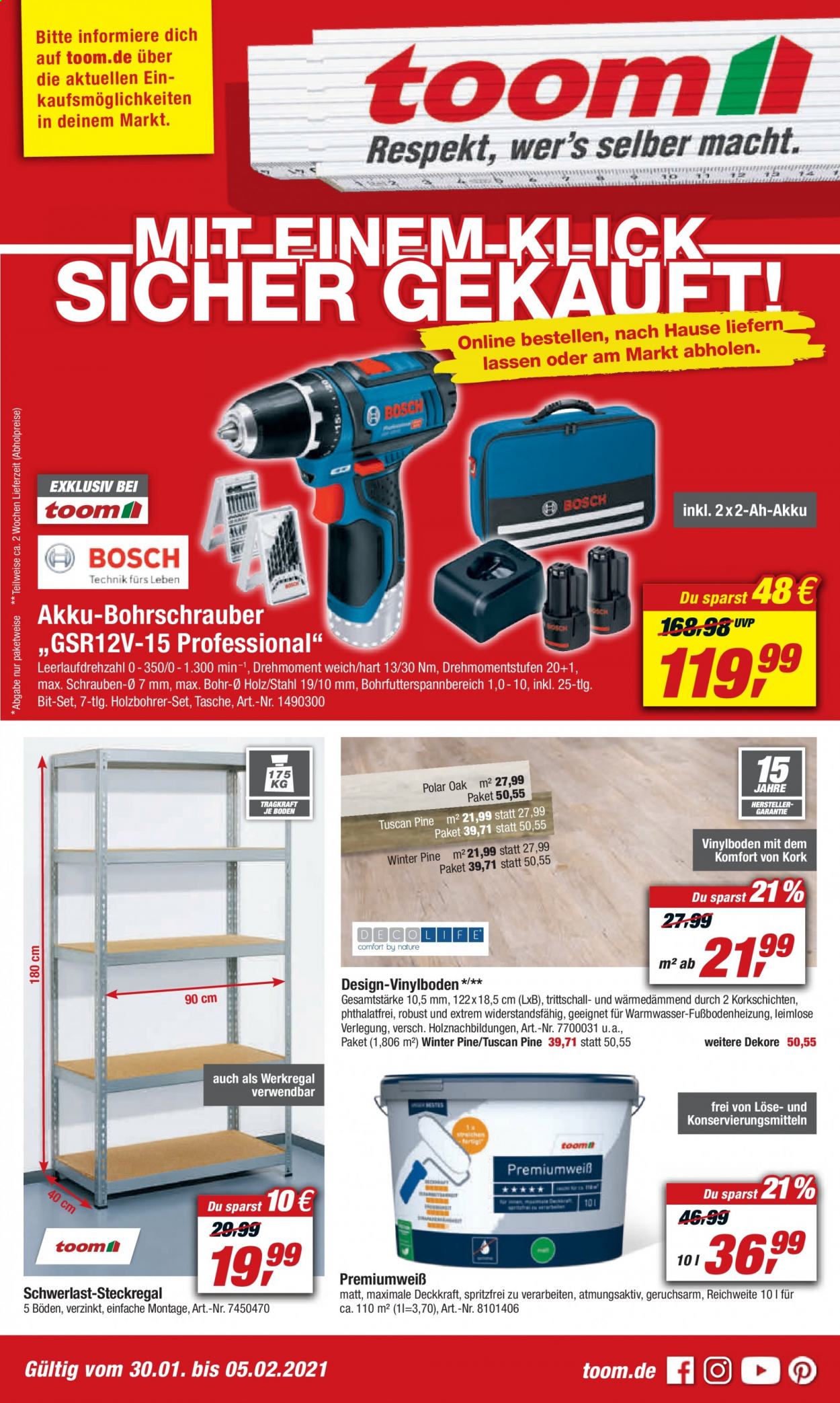 toom Baumarkt Prospekte  - 30.01.2021 - 5.02.2021. Seite 1