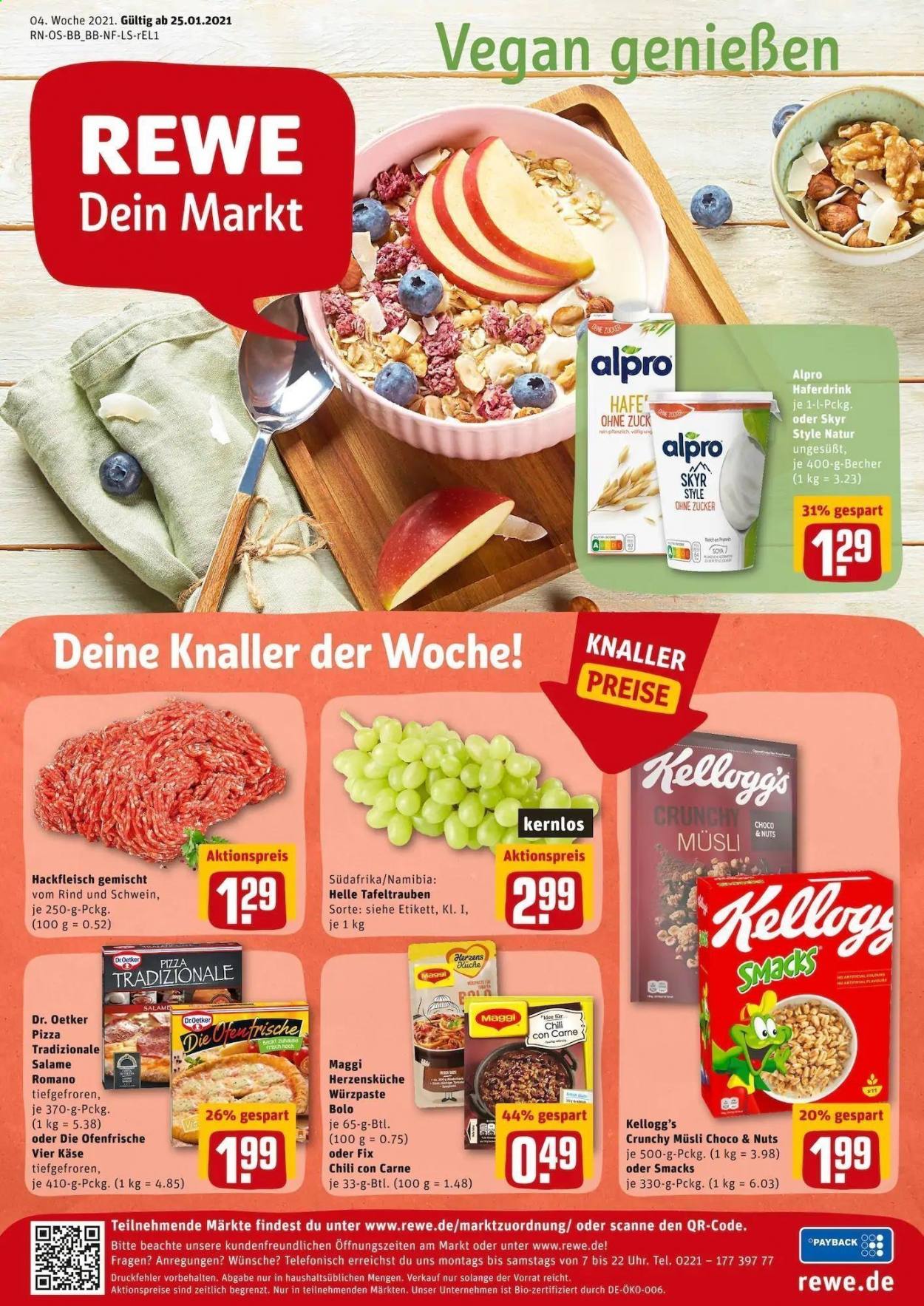 REWE Prospekte  - 25.01.2021 - 30.01.2021. Seite 1