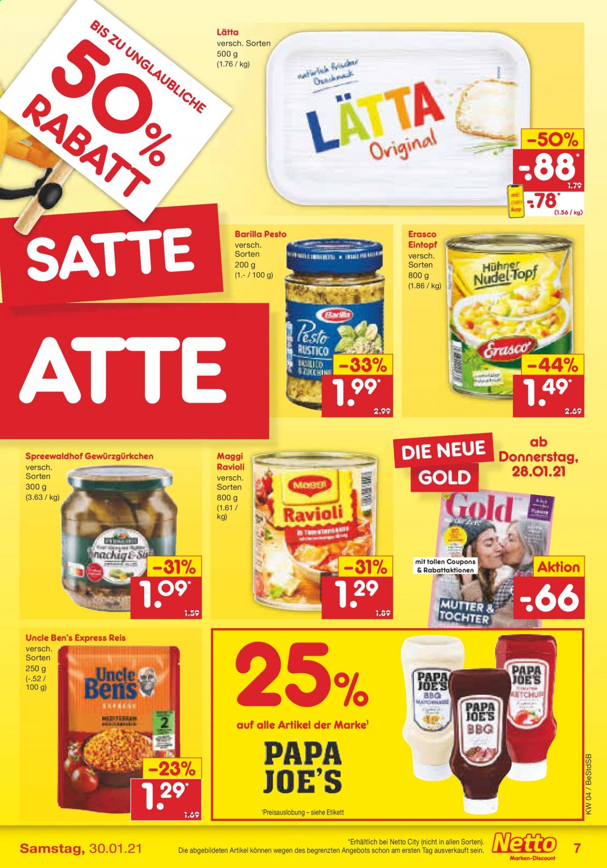Netto Marken-Discount Prospekte  - 25.01.2021 - 30.01.2021. Seite 7