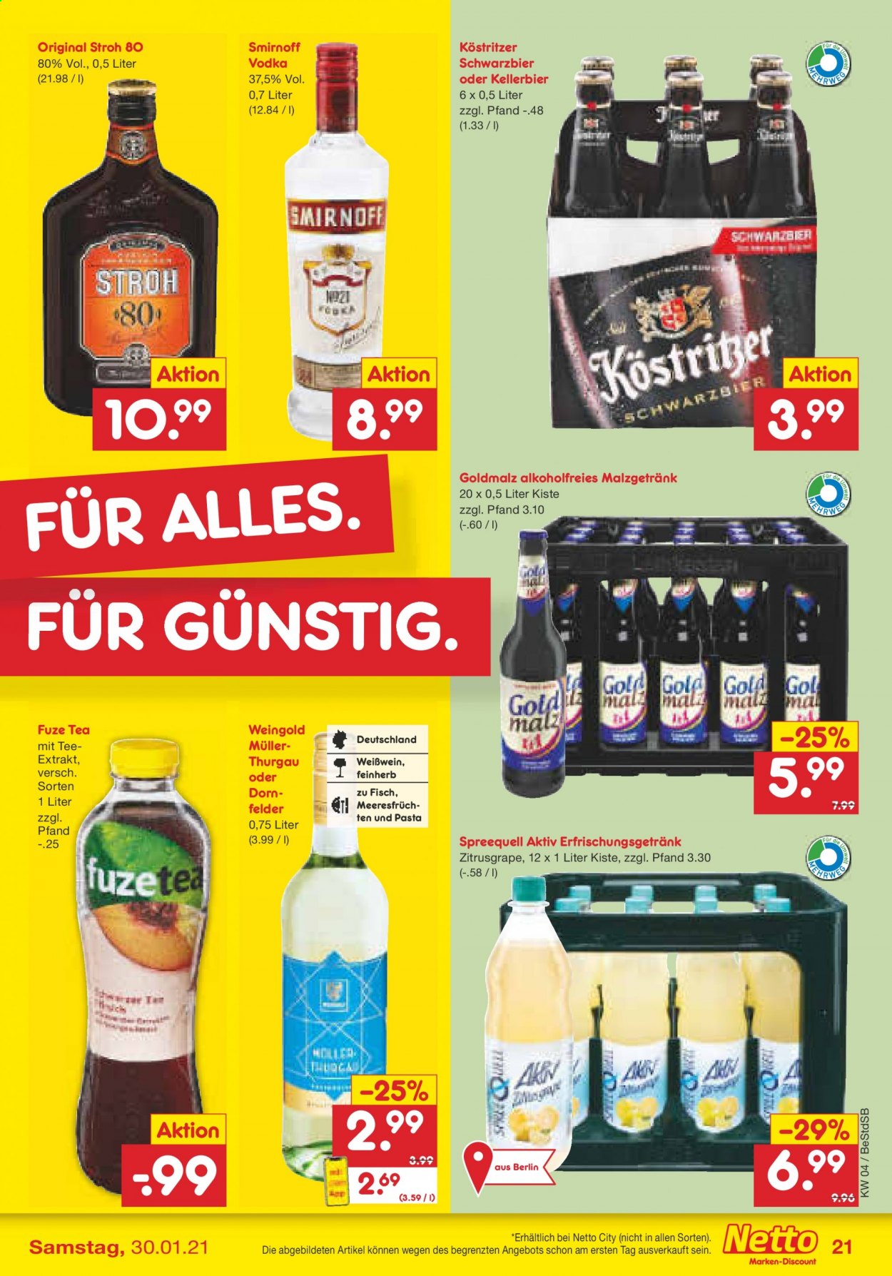 Netto Marken-Discount Prospekte  - 25.01.2021 - 30.01.2021. Seite 21