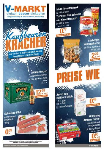 Prospekte V-Markt - 28.1.2021 - 3.2.2021.