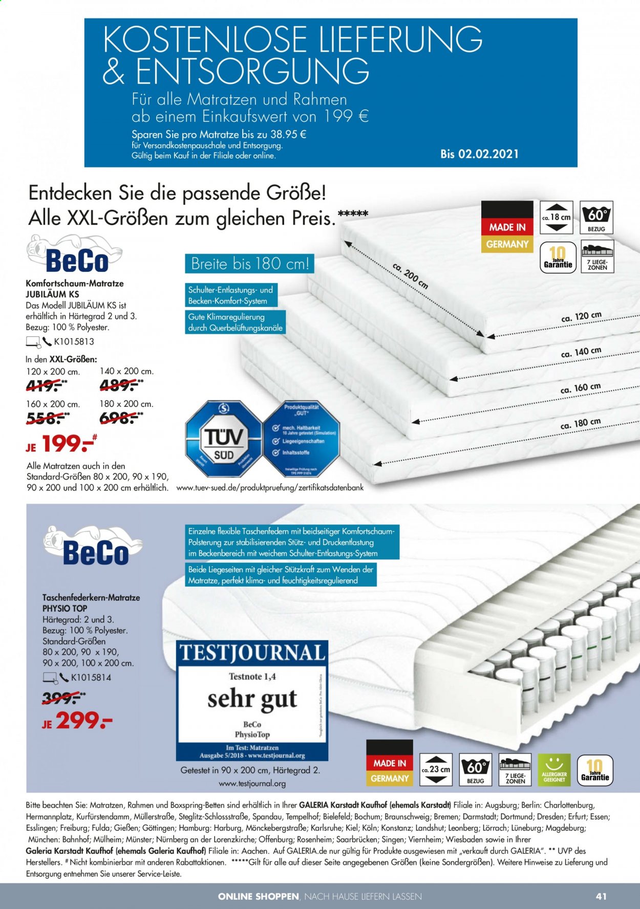 GALERIA Karstadt Kaufhof Prospekte  - 27.01.2021 - 2.02.2021. Seite 41