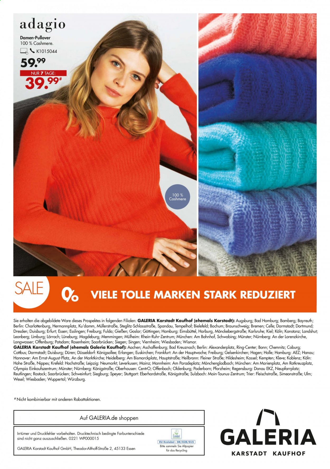 GALERIA Karstadt Kaufhof Prospekte  - 27.01.2021 - 2.02.2021. Seite 44
