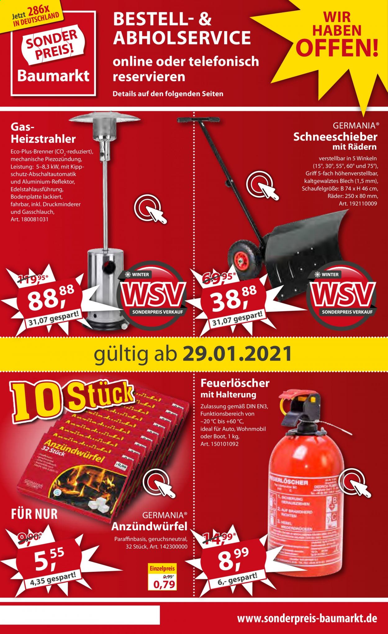 Sonderpreis-Baumarkt Prospekte  - 29.01.2021 - 5.02.2021. Seite 1