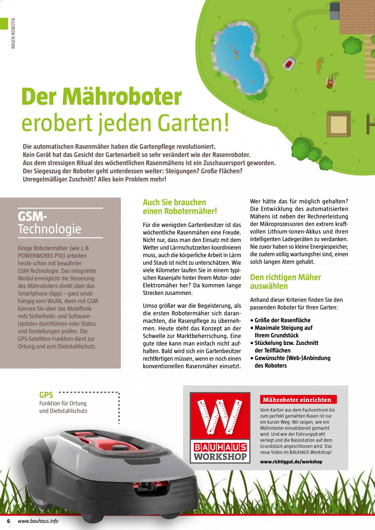 thumbnail - Prospekte Bauhaus - 30.01.2021 - 30.06.2021 - Produkte in Aktion - Rasenmäher. Seite 6.
