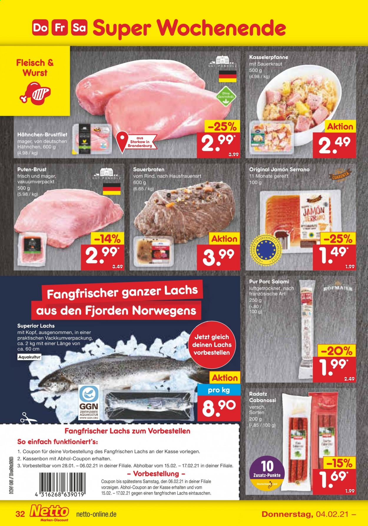 Netto Marken-Discount Prospekte  - 1.02.2021 - 6.02.2021. Seite 32