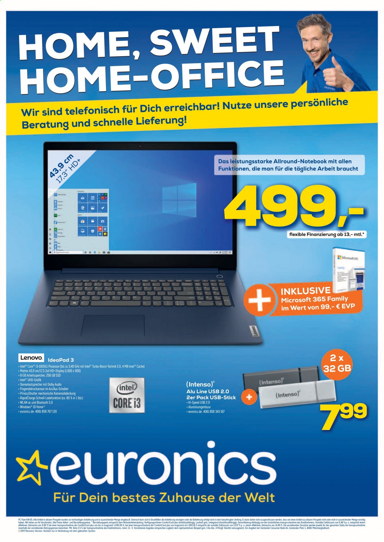 Euronics Prospekte  - 3.02.2021 - 17.02.2021. Seite 1
