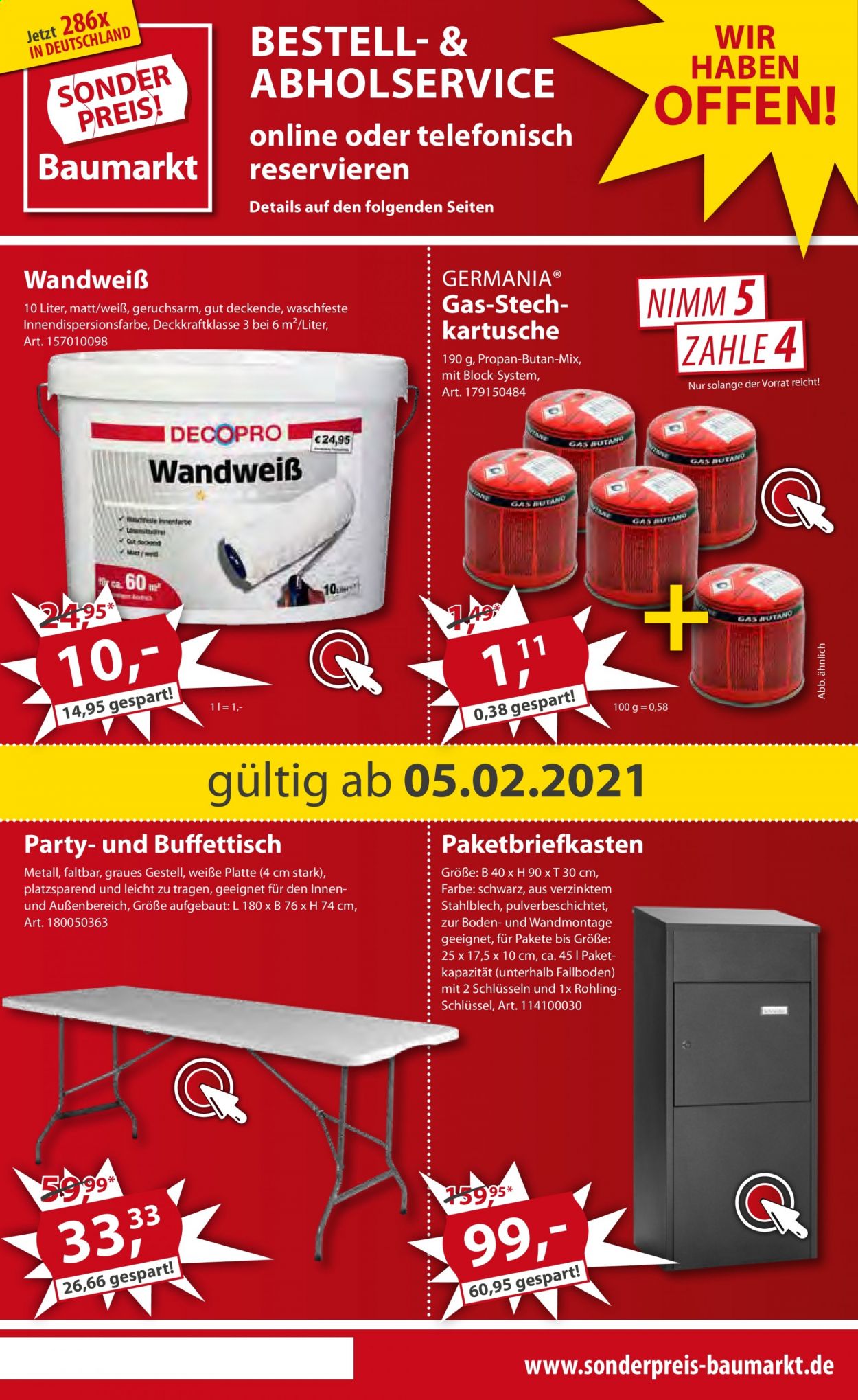 Sonderpreis-Baumarkt Prospekte  - 5.02.2021 - 12.02.2021. Seite 1