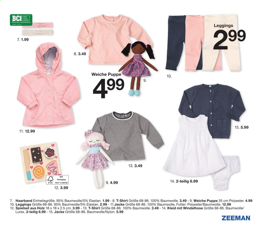 thumbnail - Prospekte Zeeman - 1.02.2021 - 30.06.2021 - Produkte in Aktion - Jacke, Leggings, Kleid, Shirt, Puppe. Seite 21.