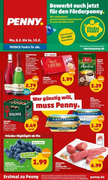 Prospekte Penny - 8.2.2021 - 13.2.2021.
