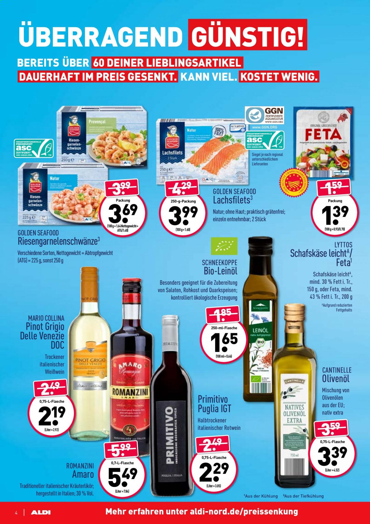 thumbnail - Prospekte ALDI Nord - 15.02.2021 - 20.02.2021 - Produkte in Aktion - Kräuter, Olivenöl, Rotwein, Primitivo, Weißwein. Seite 4.