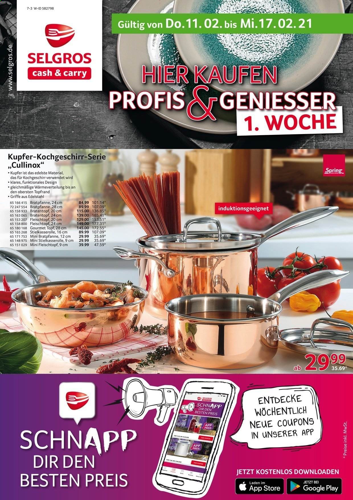 Selgros Prospekte  - 11.02.2021 - 17.02.2021. Seite 1