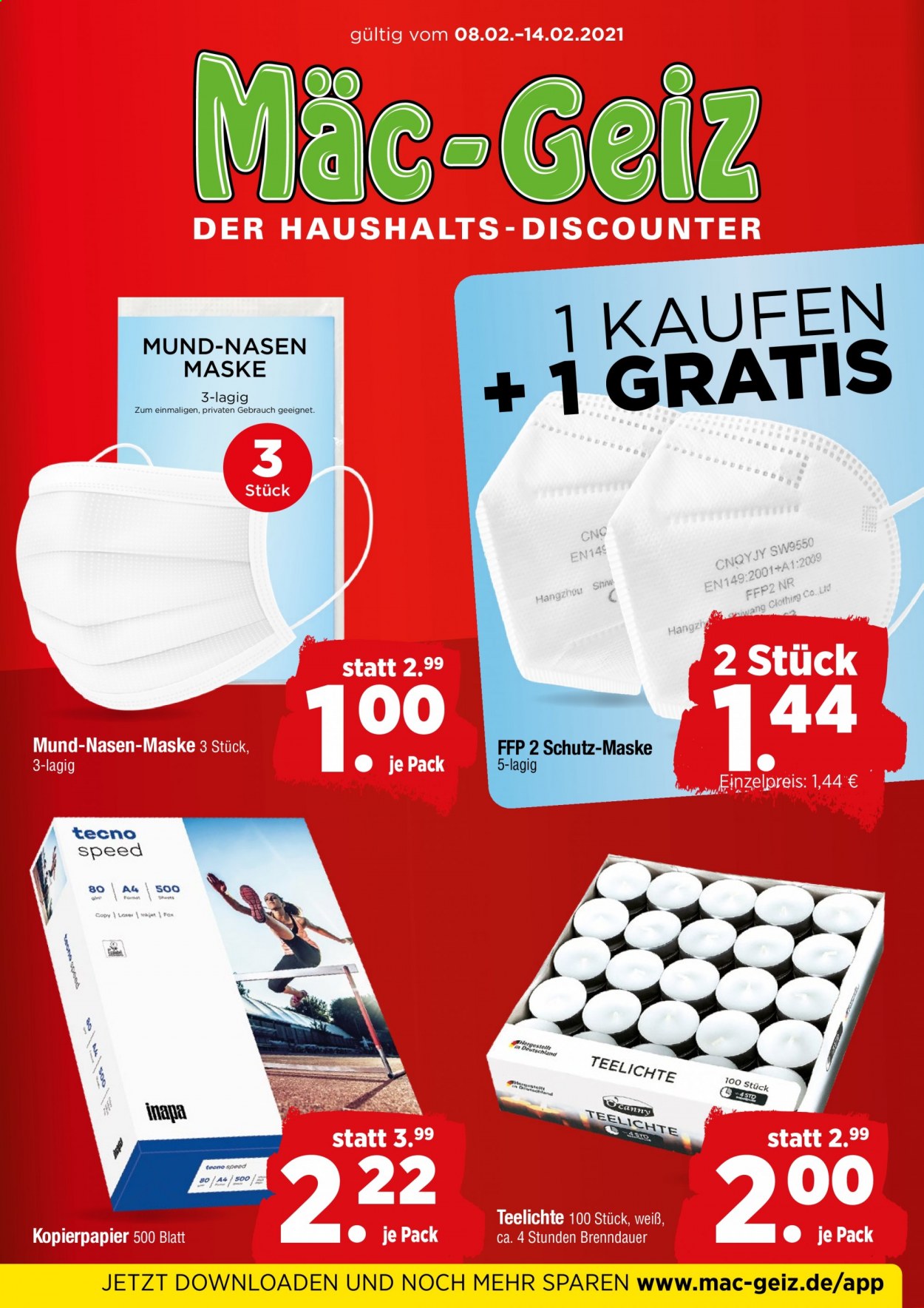 Mäc-Geiz Prospekte  - 8.02.2021 - 14.02.2021. Seite 1