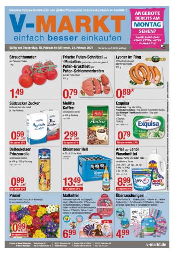 Prospekte V-Markt - 18.2.2021 - 24.2.2021.