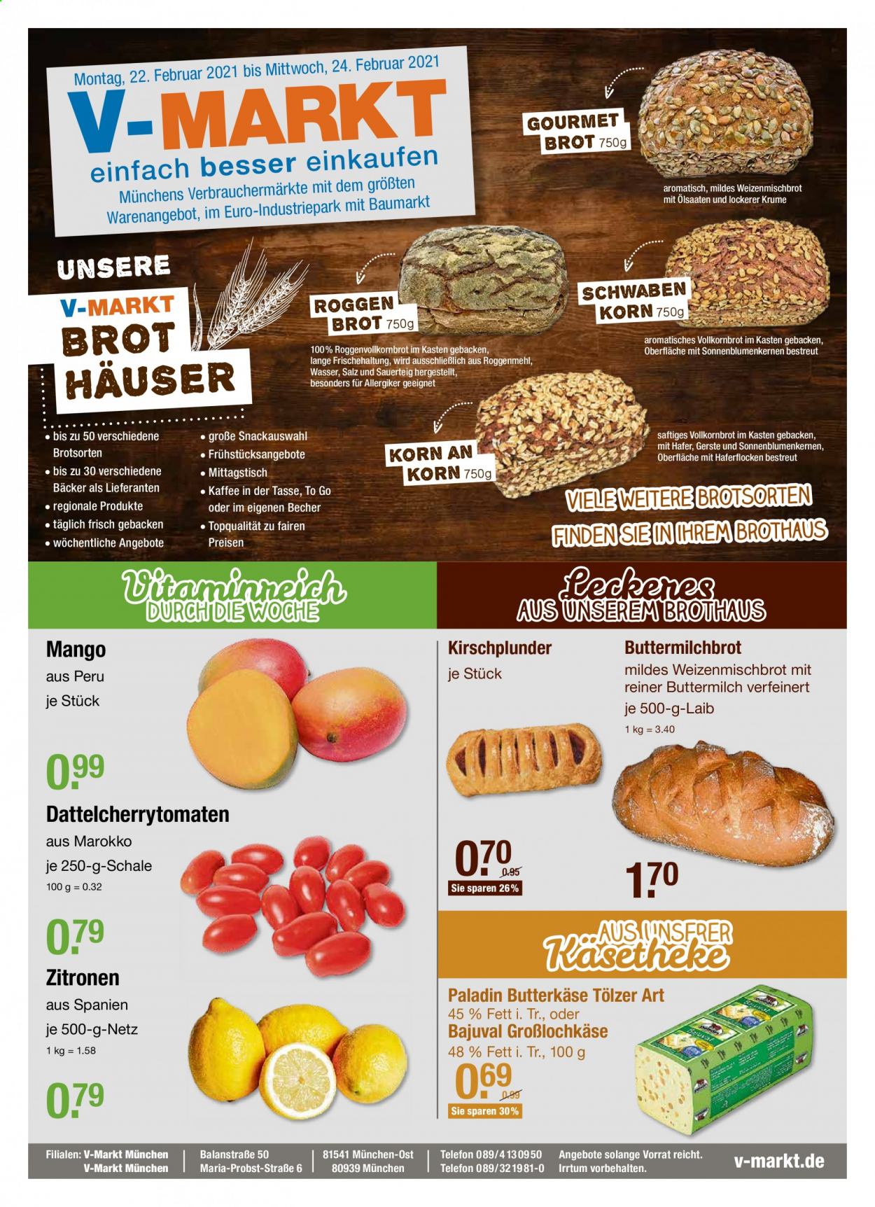 V-Markt Prospekte  - 22.02.2021 - 24.02.2021. Seite 1