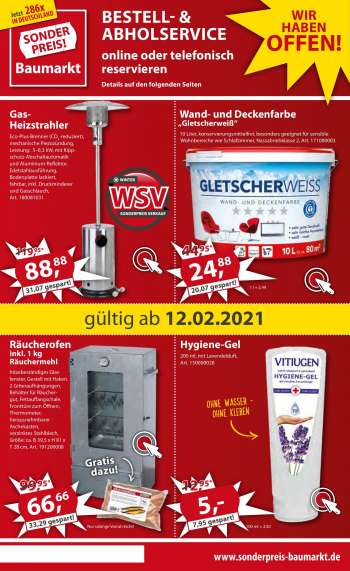 Prospekte Sonderpreis-Baumarkt - 12.2.2021 - 19.2.2021.