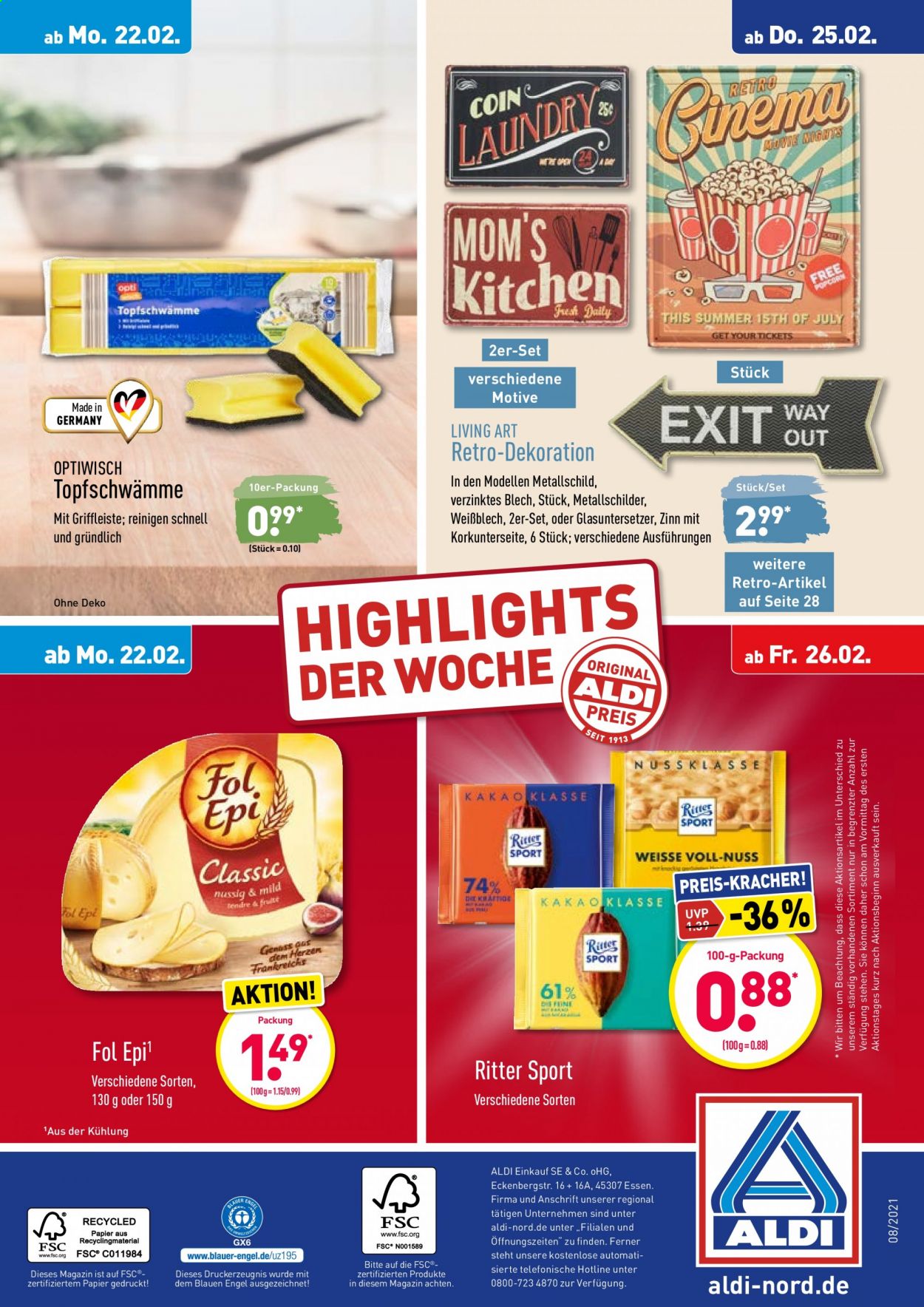 ALDI Nord Prospekte  - 22.02.2021 - 27.02.2021. Seite 40