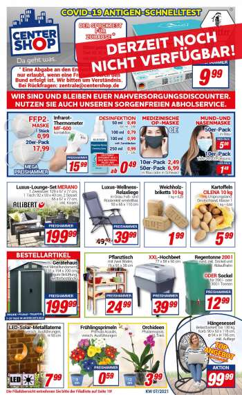 Prospekte CENTERSHOP - 15.2.2021 - 20.2.2021.