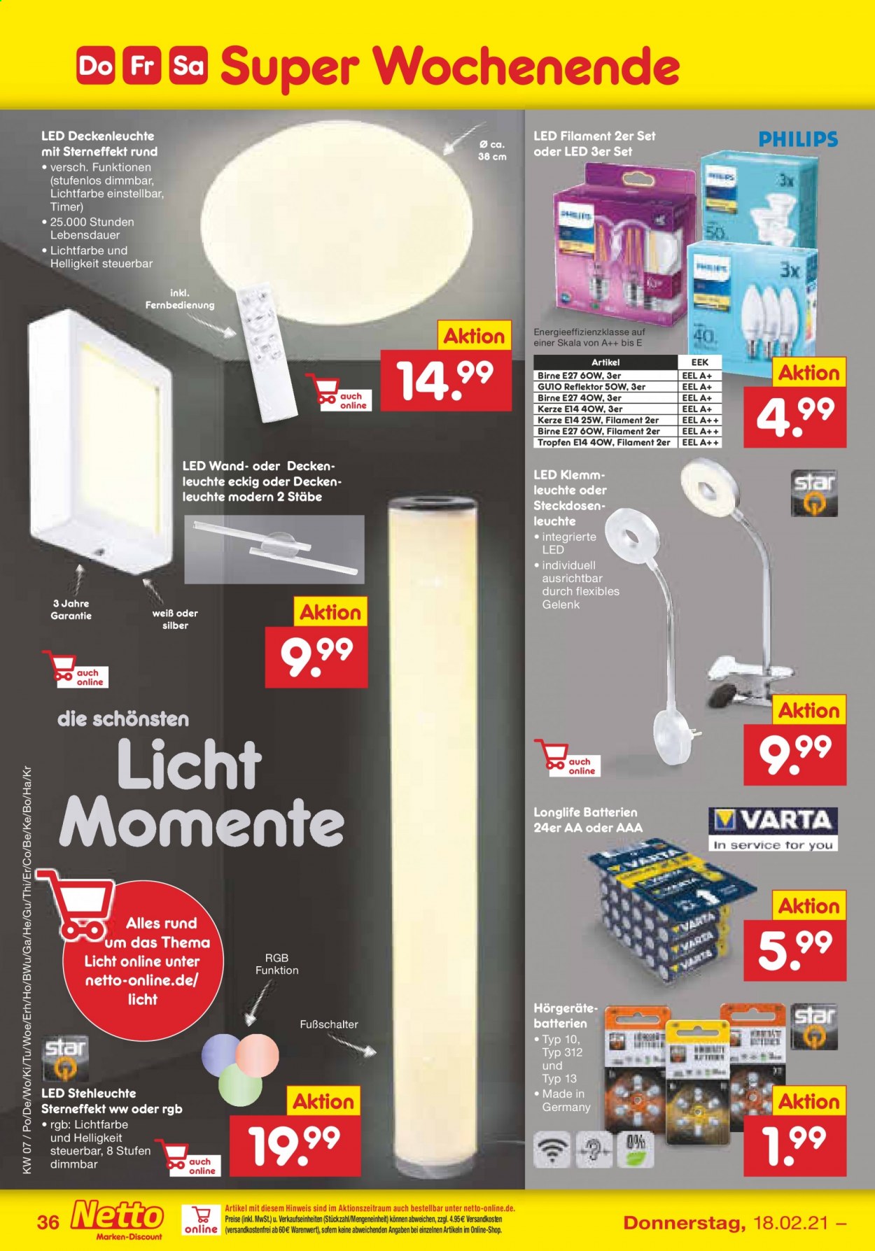 Netto Marken-Discount Prospekte  - 15.02.2021 - 20.02.2021. Seite 36