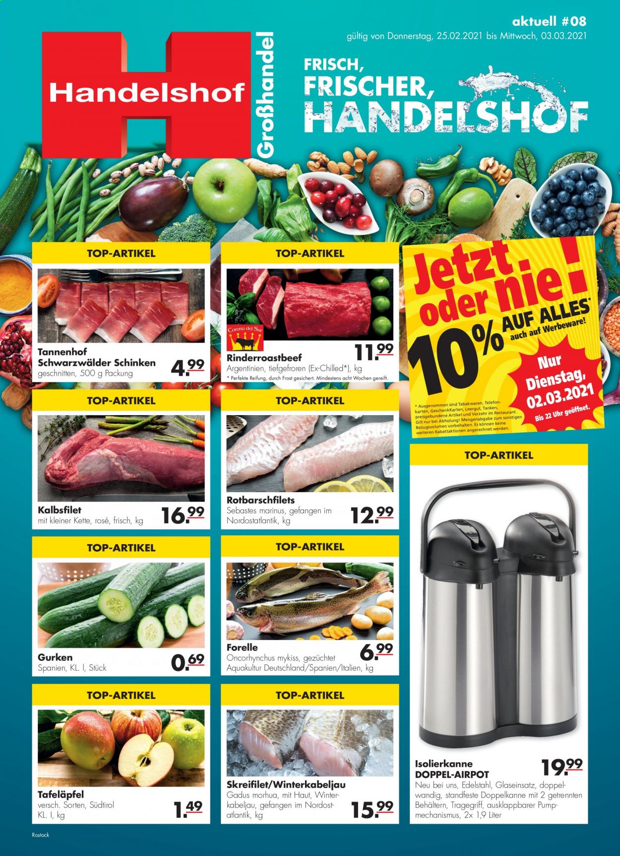 Handelshof Prospekte  - 25.02.2021 - 3.03.2021. Seite 1