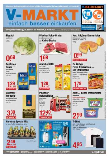 Prospekte V-Markt - 25.2.2021 - 3.3.2021.