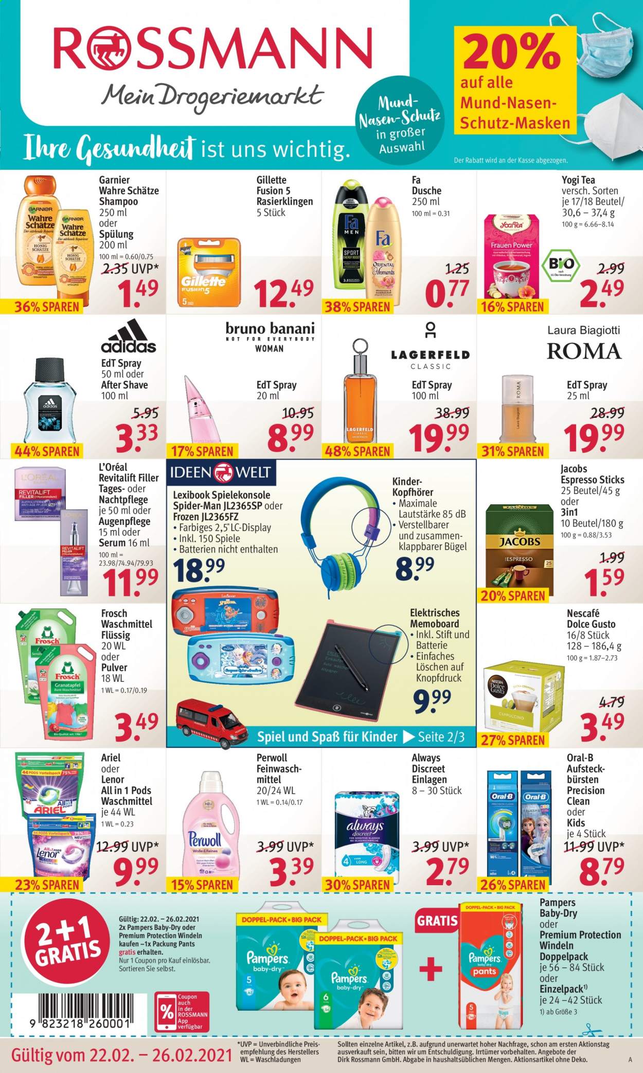 Rossmann Prospekte  - 22.02.2021 - 26.02.2021. Seite 1