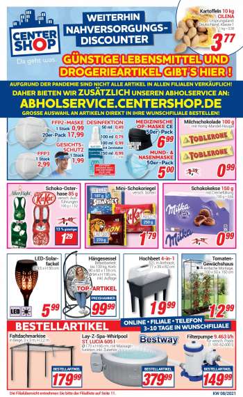 Prospekte CENTERSHOP - 22.2.2021 - 27.2.2021.