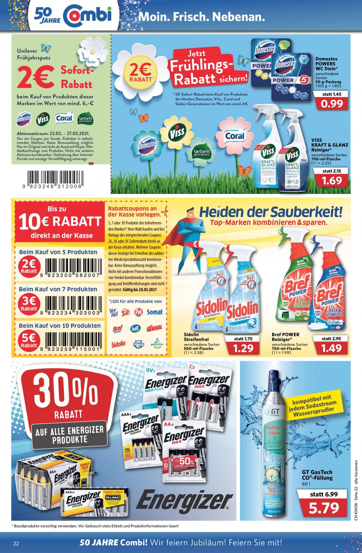 Combi Prospekte  - 22.02.2021 - 27.02.2021. Seite 22